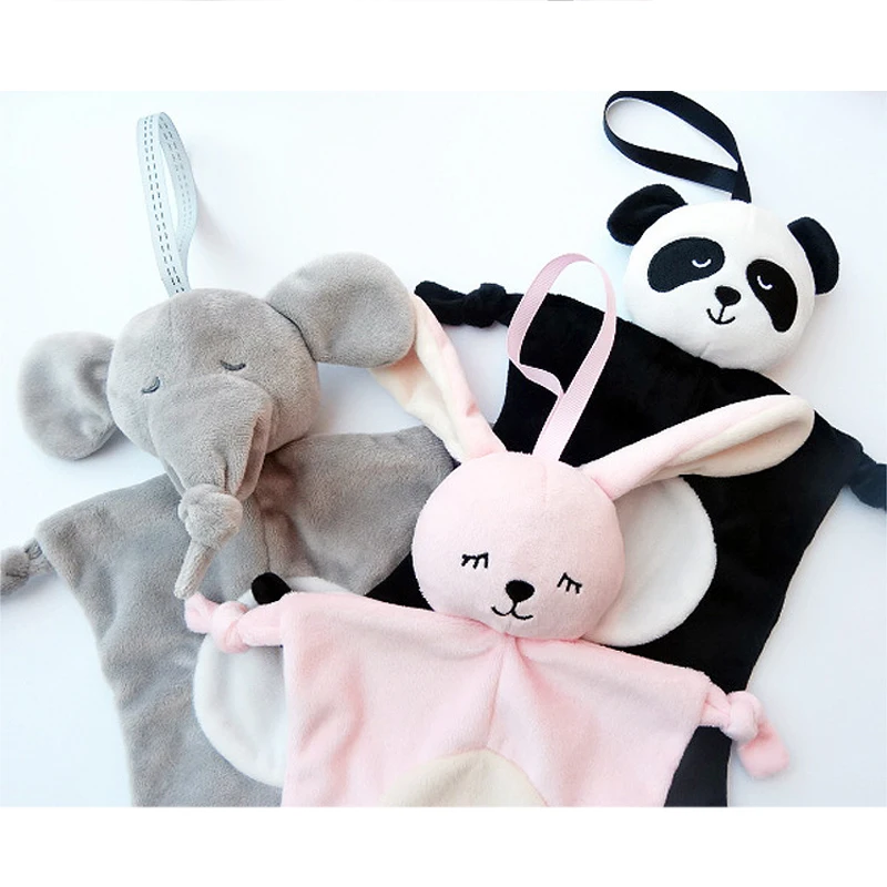 Newborn Baby soothing appease plush towel Accompany sleeping plush bib toys Soft Soother Towel Cartoon Animal Plush Toys