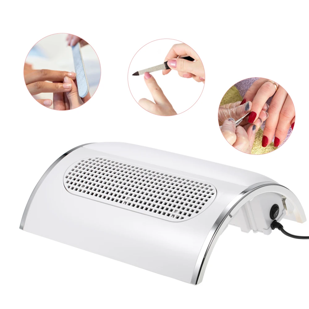 

Nail Dust Collector with 3 Fan Manicure Powder Cleaner Salon Suction Dust Machine with 2 Dust Collection Bags Nail Art Equipment