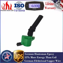 

PRECISION AUTO LABS 1 pcs Green Professional Racing Coil DG508 Ignition Coil for Ford Lincoln Mercury C1454-17 FD503