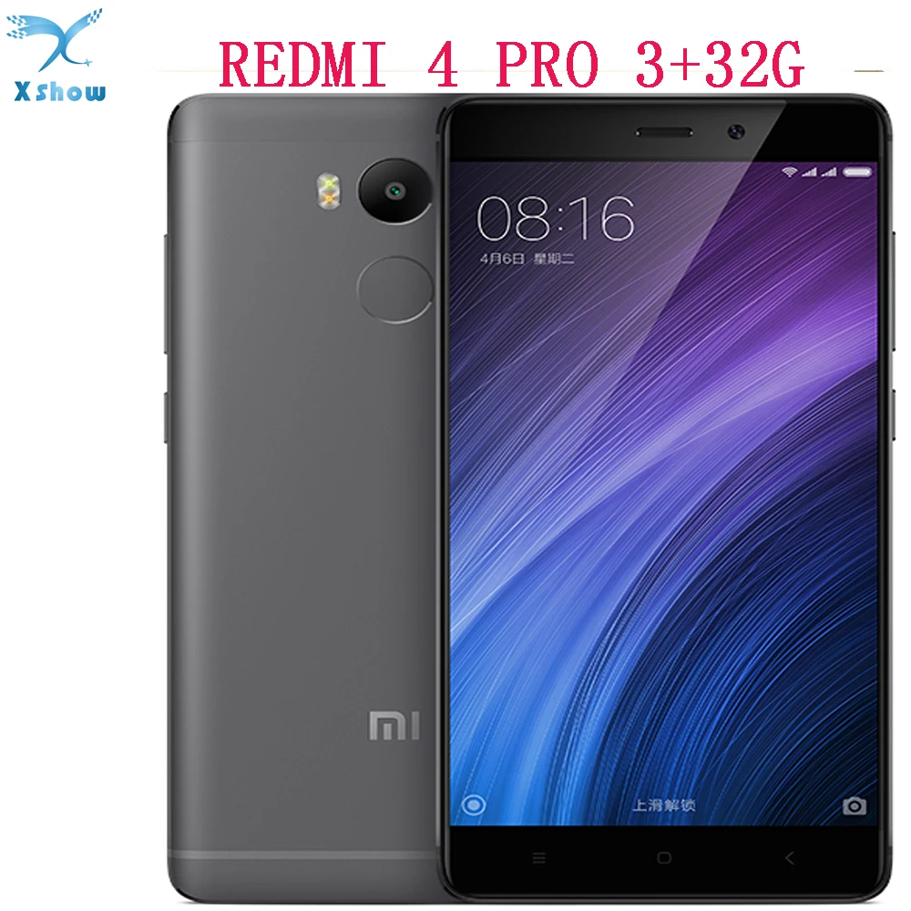 Original Xiaomi Redmi 4 PRO Mobile Phone 4100mAh Battery Fingerprint ID Snapdragon 625 Octa Core 5" 720P 13MP Camera Metal Body