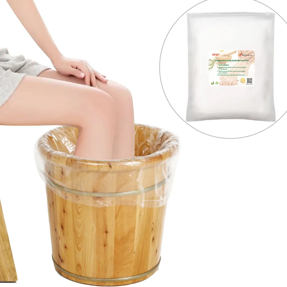 TFY Large Disposable Film Plastic Liner Bags for Foot bath Barrel (27.5