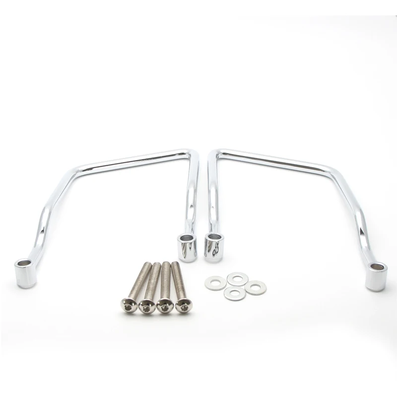 14cm Chrome Motorcycle High Quality Steel Saddle bag Support Bars Luggage Bags Mounts Bracket