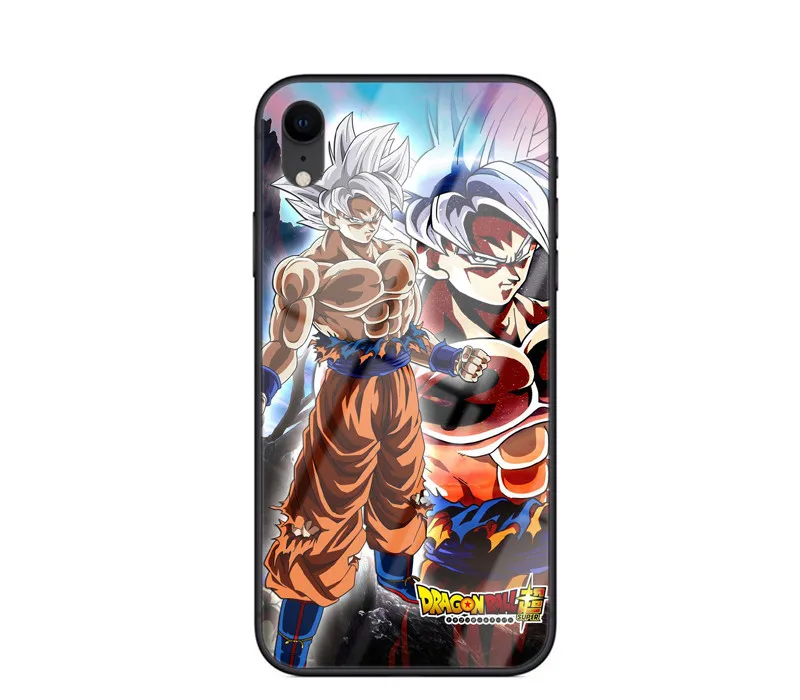 New Saiyan Vegeta Dragon Ball Z Son Goku Case For iPhone XR X XS MAX 7 8 6 6S plus Super Luxury Glass Cover For iPhone 11Pro Max - Color: Glass TPU
