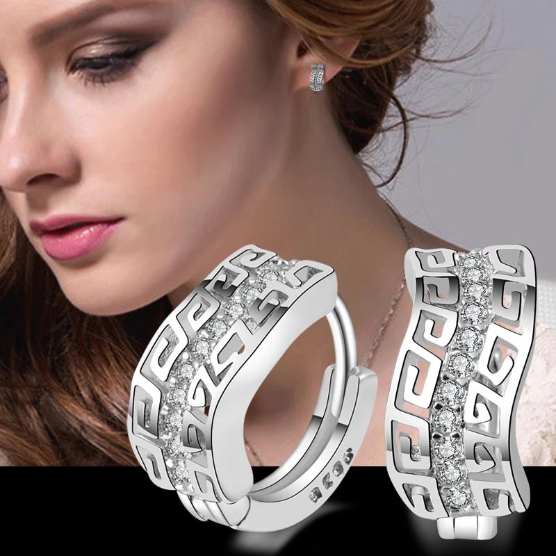 

Fashion Charm Crystal Earrings Hollow Out Irregular Shining Rhinestone Earring Jewelry Women Earrings 2019 New Arrival Z3E010