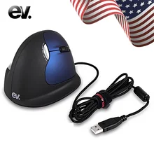 Новая EV-OP-022 Регулируемая 2400 dpi USB Проводная эргономичная Вертикальный Лазерный игровой мыши Ноутбук Настольная компьютерная мышь