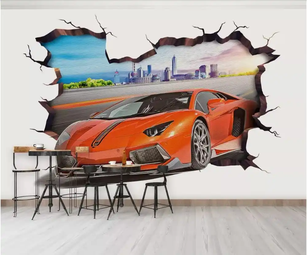Sports Car Mural Wallpaper