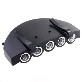 

5 LED Head Cap Hat Clip Light Lamp Flashlight Hands-Free For Bike Bicycle Hunting Fishing Camping Hiking Headlamp Headlight