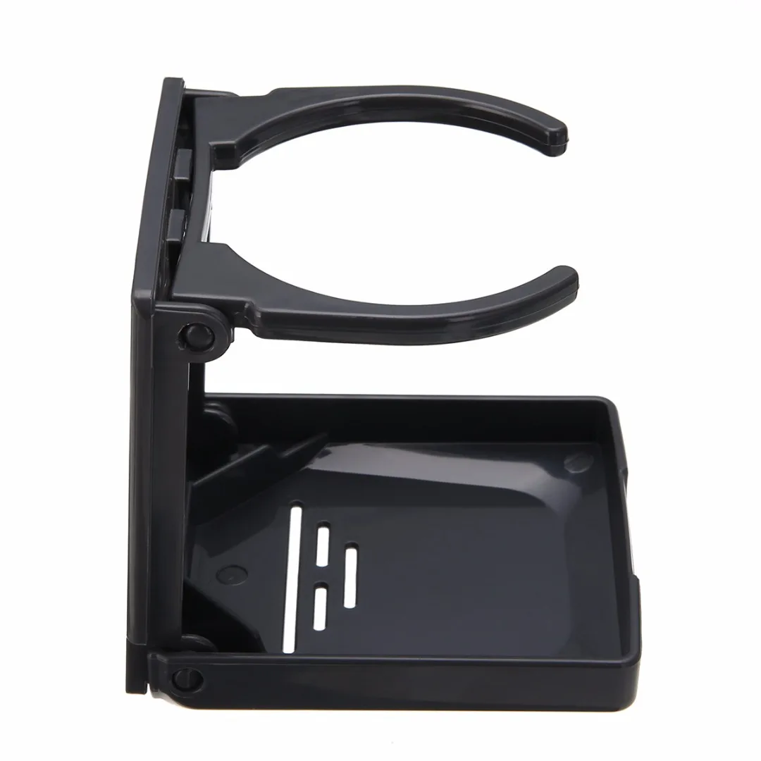 MAYITR Adjustable Folding Cup Holder Coffee Drink Bottle Stand Mount Universal for Car Boat RV Drinks Holder Black