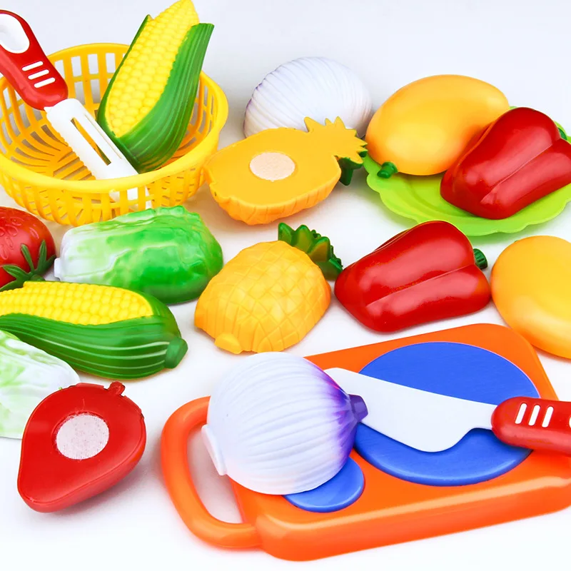 12PC Cutting Fruit Vegetable Pretend Play Kitchen Fun Tableware