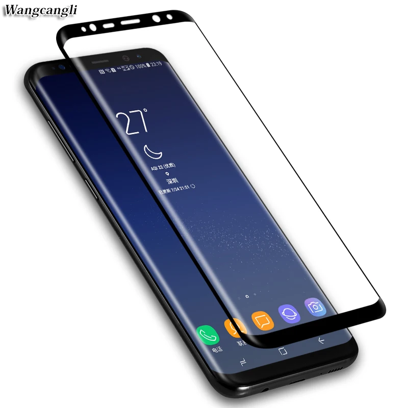 Wangcangli s7 edge стеклянная пленка 3D полное покрытие стекло защитное для samsung galaxy s8 plus