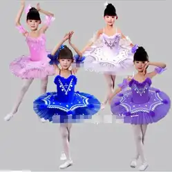 Балерина Лебединое озеро Костюм танцевальная одежда для детей Детская Балетная гимнастические трико для девочек Профессионального