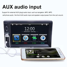 7” HD Car Stereo Audio MP3 MP5 Player FM Radio of Digital Touch Screen Support Phone / Tablet Connected GPS + Rear View Camera