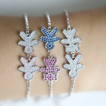 Женский подарок для девочек, 16+ 5 см, удлиняющая цепь, талисман для девушки, pave AAA sparking CZ, высококачественный браслет из стерлингового серебра 925 пробы с цепочкой rolo