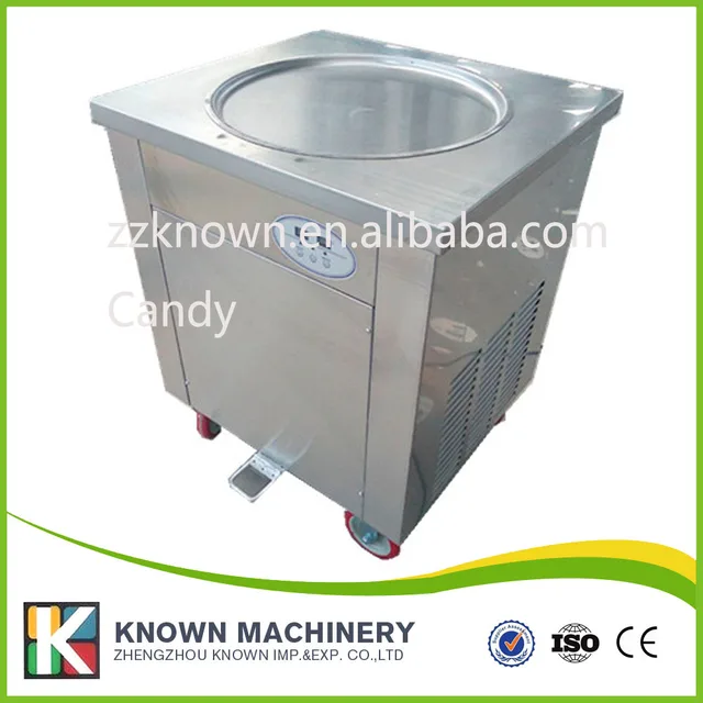 Fresh Keeping Refrigerator Under Topping Pans Commercial Flat Pan Fresh Keeping Refrigerator Under Topping Pans Commercial Flat Pan Fry Ice Cream Machine For