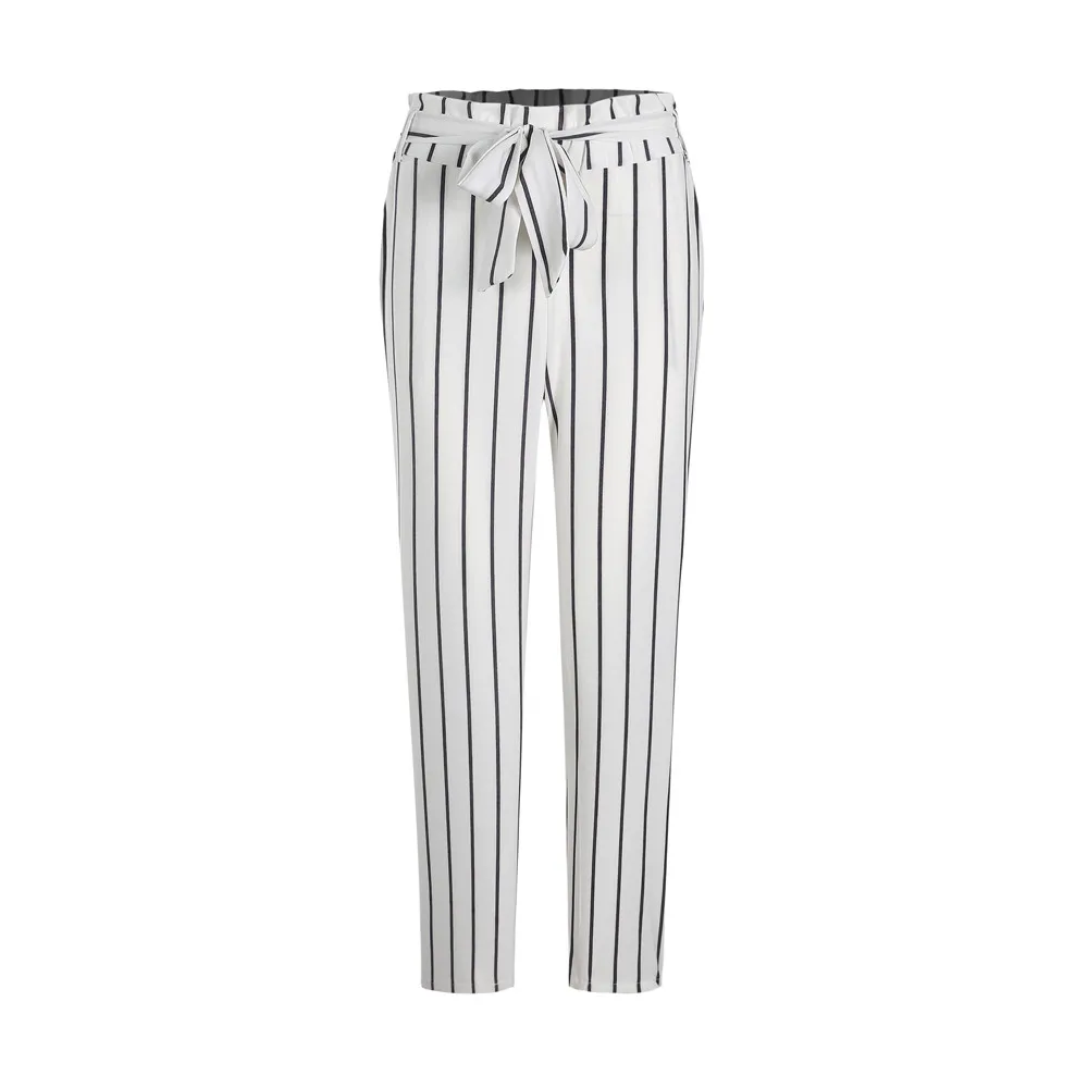

Womail Skinny Women Striped Long Jeans Tie High Waist Ladies Pants Trouser 4.29