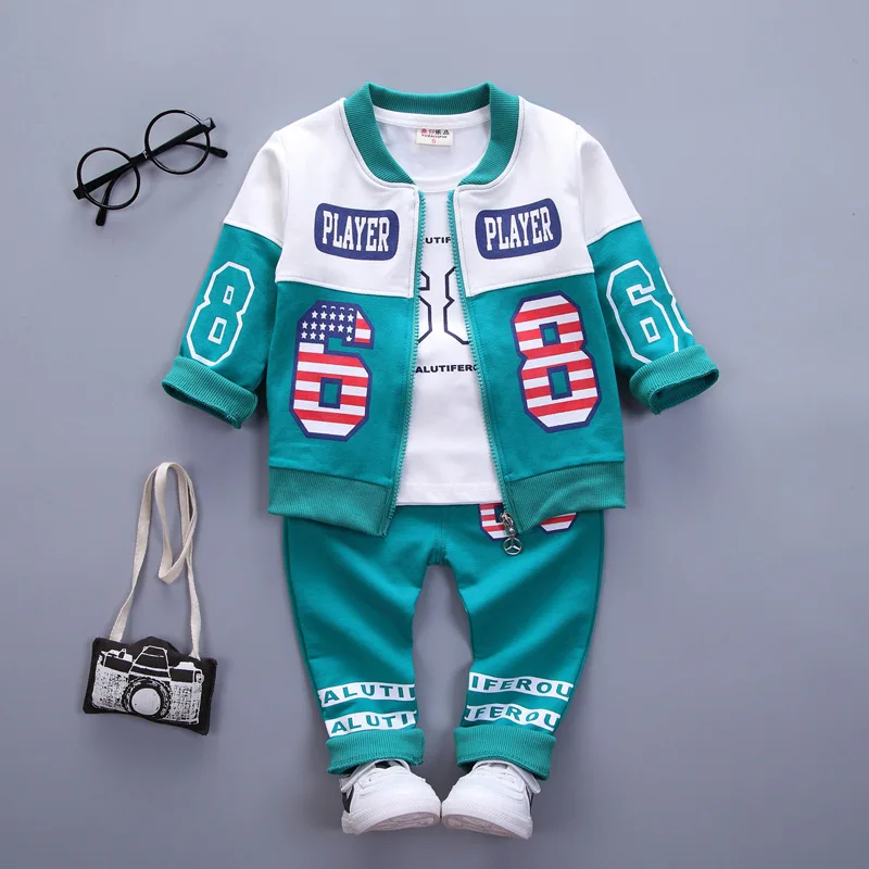 

Toddler boy clothes set baby boy clothes fashion print autumn long sleeve 3 pieces set tracksuit children boys clothes sets