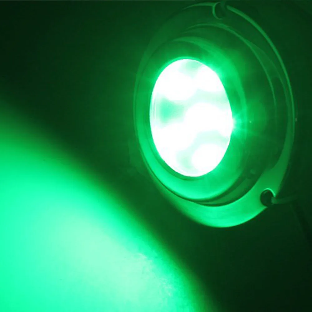 Горячая 6*1 Вт зеленый из нержавеющей стали IP68 Водонепроницаемый светодиодный подводный светильник для лодки, яхты светильник