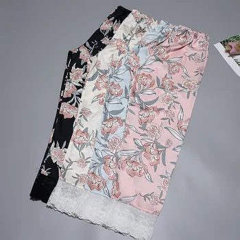 

2019 New Style Womens Long pants Spring Summer Casual Silky Home Wear Sleep Pyjama Bath Trousers M-XL