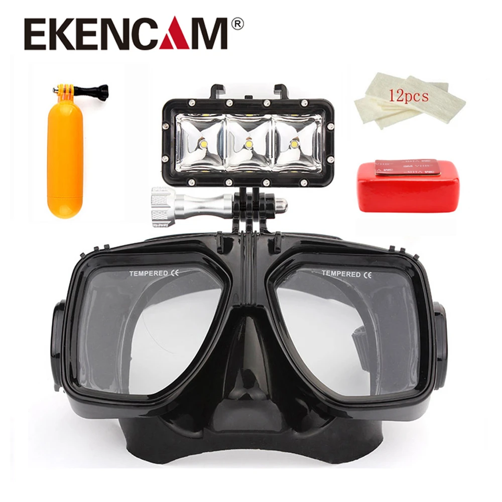 Kit de accesorios cámara GoPro 9 Insta360 OneR, accesorios multifuncionales para buceo, impermeable, luz regulable para vídeo, máscara cristal para buceo|Carcasas para videocámara deportiva| - AliExpress
