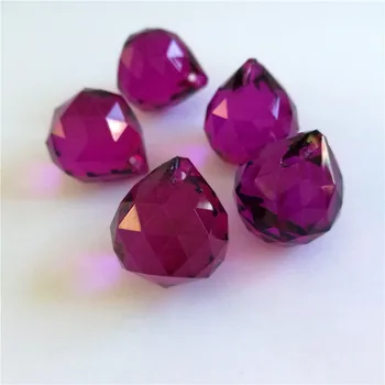 

50pcs 15mm Crystal Purple Red Glass Faceted Ball For DIY Square Lighting Offer