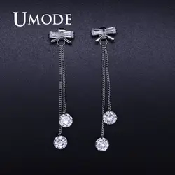 UMODE модные свадебные длинные висячие серьги для женщин женские AAA + CZ Jewelry интимные аксессуары букле d'oreille femme UE0372