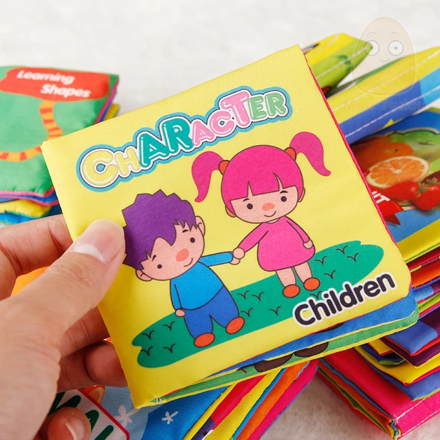 Baby 6PCS Cloth Book Cartoon Newborn Intelligence Development Soft Quiet Book Set Early Learning Educational Toys For Kids 2
