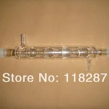 200 мм холодильник Аллина, конденсаторный-Allihn тип, лабораторное стекло, 24/29 соединение