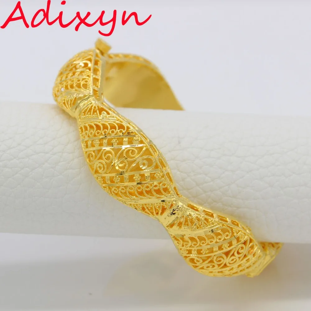 

Wide 18mm Dubai Bangles For Women/Girls 24k Gold Color/Copper Bangles&Bracelet African/Arab/Kenya/Middle Easter Party Gifts