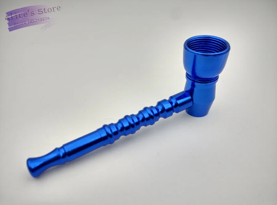 Assorted colors Fashion weed Metal tobacco pipes Smoking Pipe Novelty