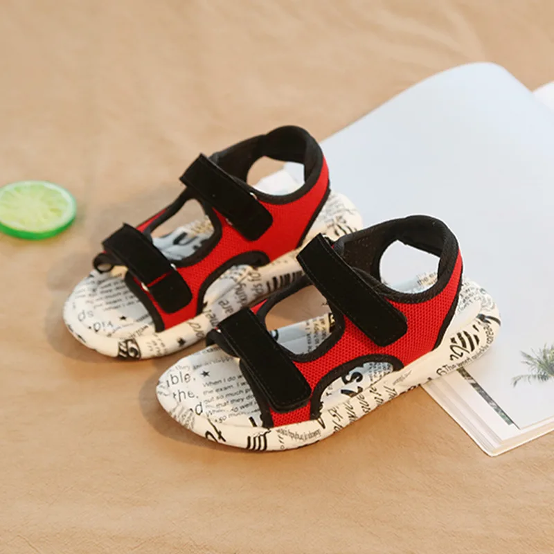 COZULMA Summer Girls Patchwork Print Beach Sandals Children Hook & Loop Rubber Sole Slippers Kids Slip-Resistant Sandals Shoes COZULMA Summer Girls Patchwork Print Beach Sandals Children Hook & Loop Rubber Sole Slippers Kids Slip-Resistant Sandals Shoes
