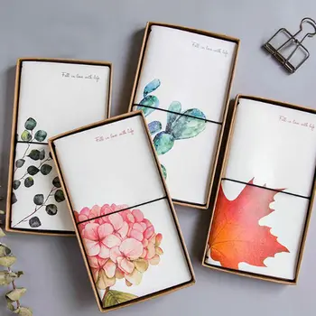

YIWI Cactus Leaves PU Leather Cover Planner Notebook Diary Book Exercise Composition Binding Note Notepad Gift Stationery