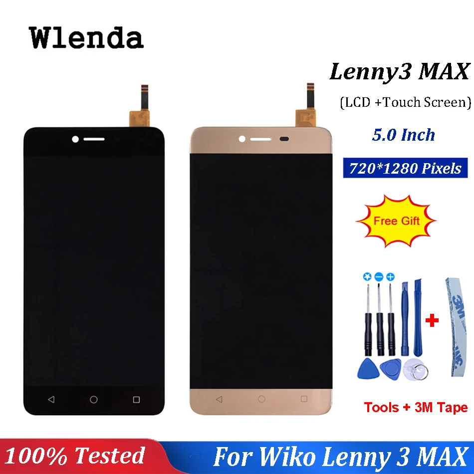 ЖК-дисплей и сенсорный экран в сборе для Wiko Lenny 3 Max запчасти ремонта запасные