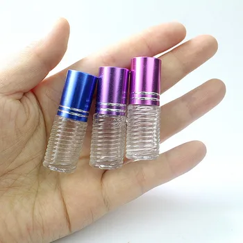 

Small 3ML Clear Roll On Glass Essential Oil Bottle Cosmetic Perfume Travel Sample Bottle 10PCS/LOT