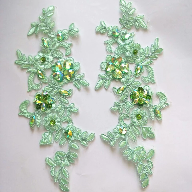 6Pcs Embroidered Lace Appliques Clothes Trim Sewing Applique