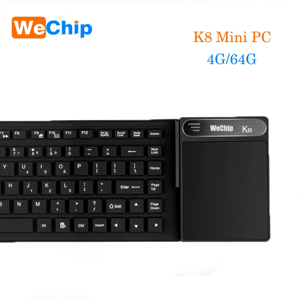 

K8 mini PC Intel Z8300 Quad Core Win10 home x64 bits Bluetooth 4.0 HDMI VGA 2.4G 5.8G WiFi With Touchpad Keyboard Media Palyer