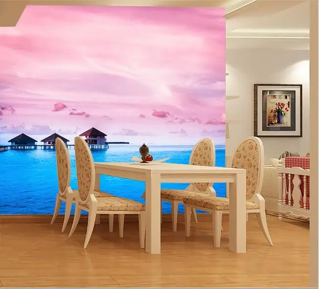 

3d wallpaper custom mural non-woven 3d room wallpaper Dreamy Aegean sea sunset background wall photo 3d wall mural wallpaper