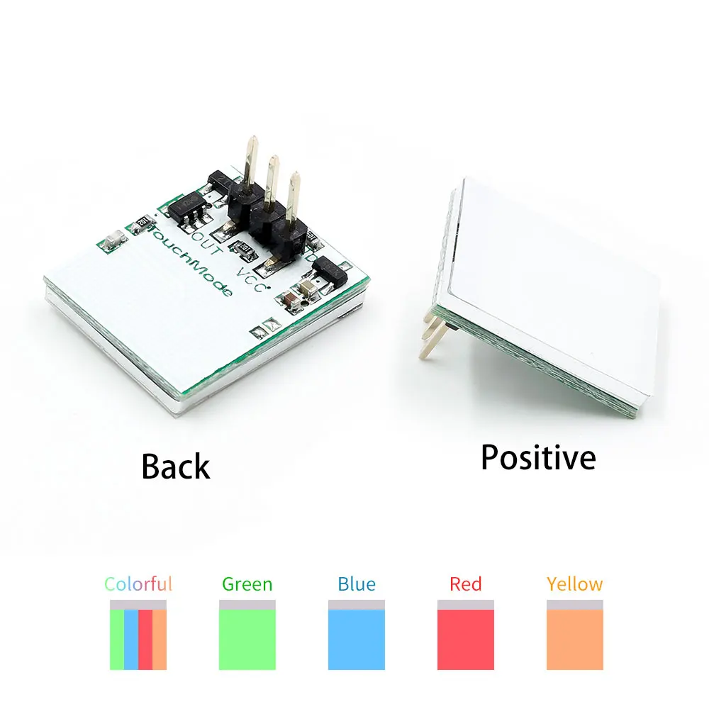 Синий, красный, зеленый, желтый цвет, емкостный сенсорный переключатель, кнопочный модуль, 2,7 в до 6 В, модуль, защита от помех серии httm