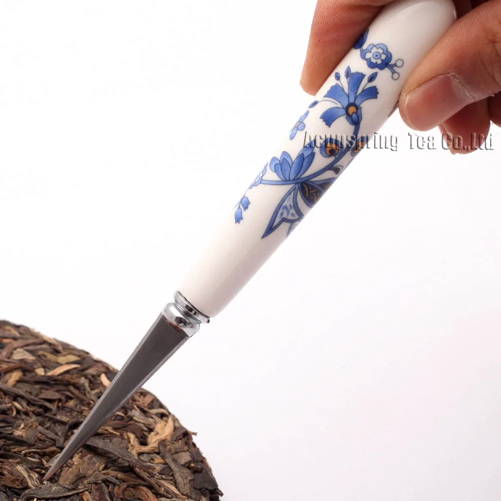 Unique Tea Needle/Knife/Cutter,For making Ripe/Raw Puerh tea,Pu'er tea accessories,Ceramic arts,with Secret gifts