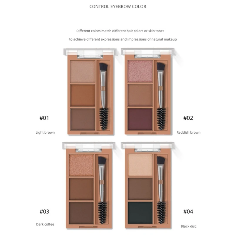 Стойкий водостойкий макияж тени для бровей порошок 3 цвета Тени для век бровей Палитра макияжа пигментированные матовые тени для век Палитра