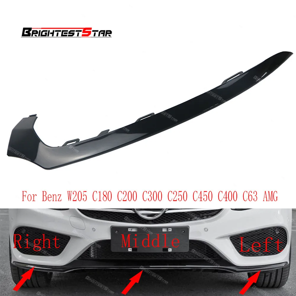 

2058852500 Black Front Bumper Lower Chrome Molding Trim For Mercedes W205 C-Class C180 C200 C250 C300 C450 C400 C63 AMG 2014+