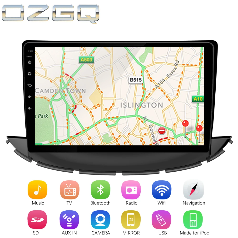 Flash Deal OZGQ Android 7.1 Car Player For Chevrolet Chevy Trax 2017 2018 Screen Auto GPS Navigation BT Radio TV Audio Video Music Stereo 2