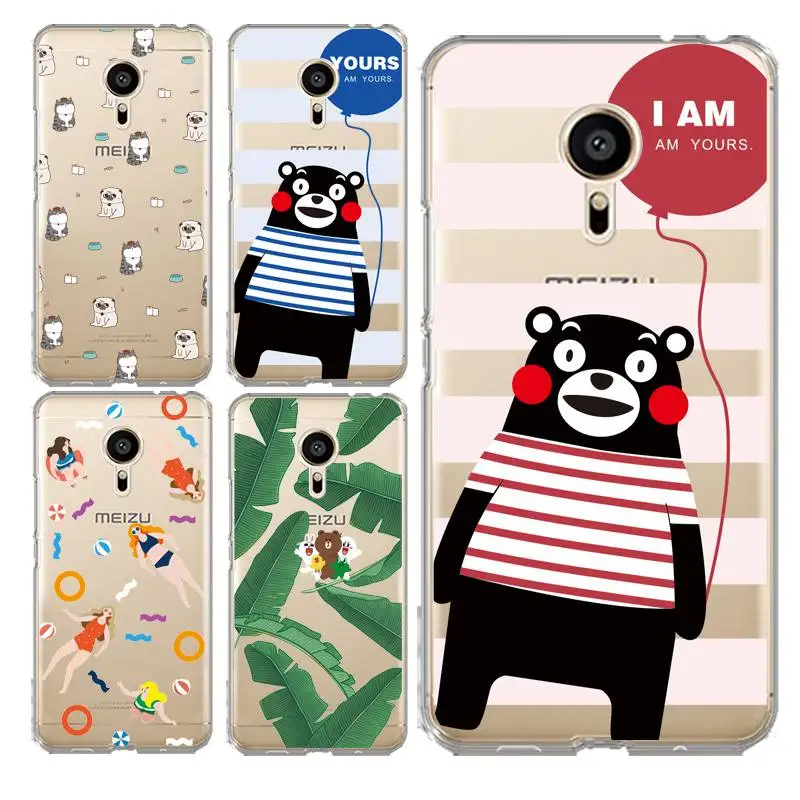 House Soft Clear TPU Phone Case For meilan MX6 pro6 U20 U10 A5 M5 M5S E E2 Rabbit Dog Bear Printed Coque Bag Cover Free Shipping | Мобильные