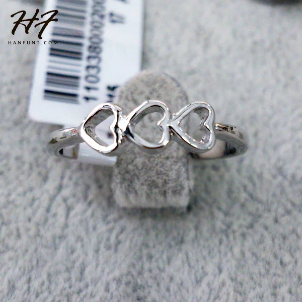 

Top Quality R169 Heart To Heart Ring Silver Color Austrian Crystals Full Sizes HotSale