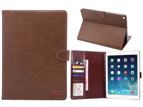 Кожаный чехол с узором Crazy horse для iPad 6 подставкой APPLE air 2 держателем карт