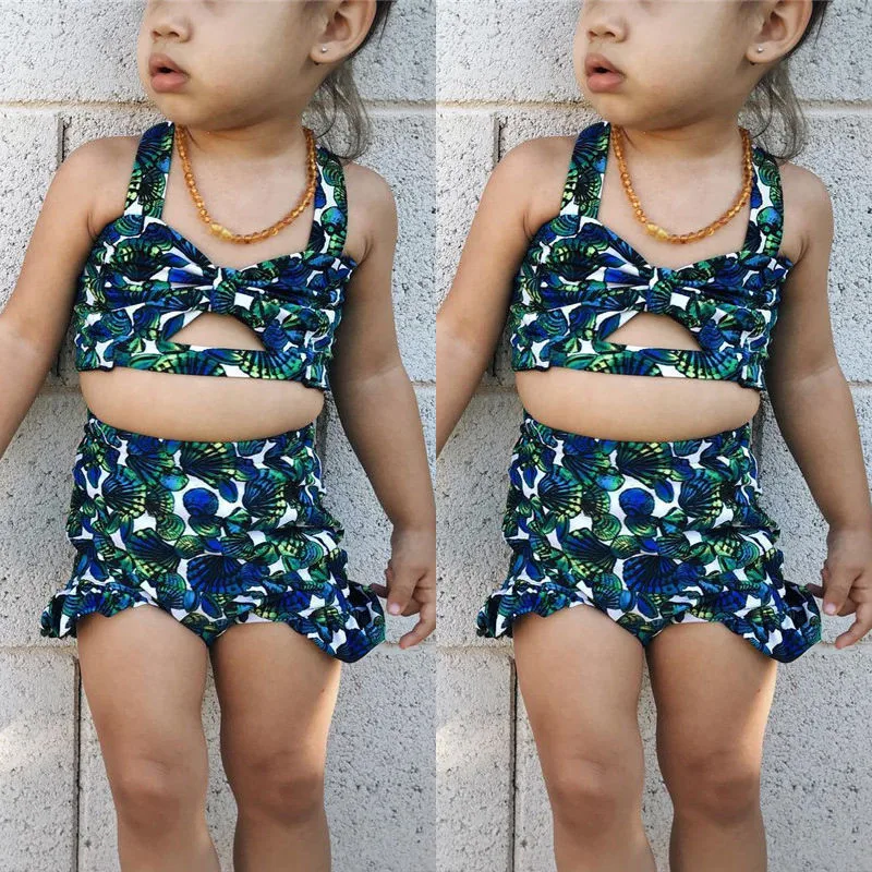 High quality Bikinis Set Trendy Infant Baby Girl Kid Bikini Swimwear