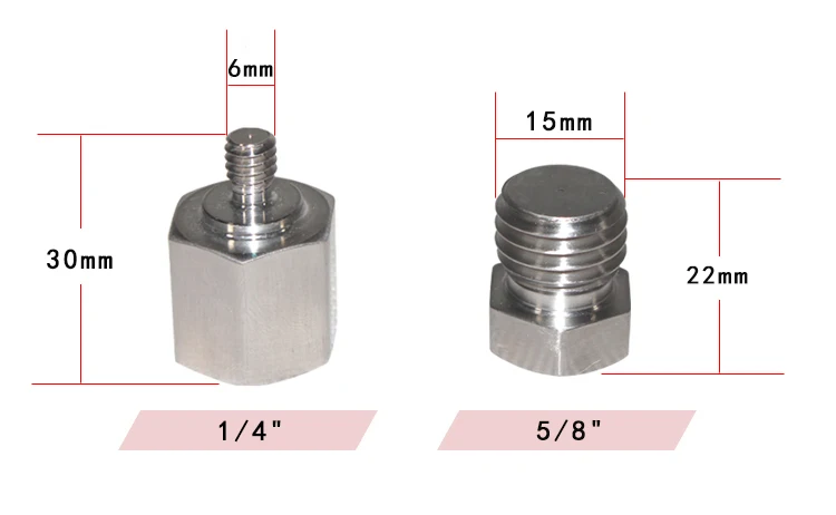 

1/4 "to 5/8" 5/8 "to 1/4, universal stainless steel laser level, tripod, bracket adapter