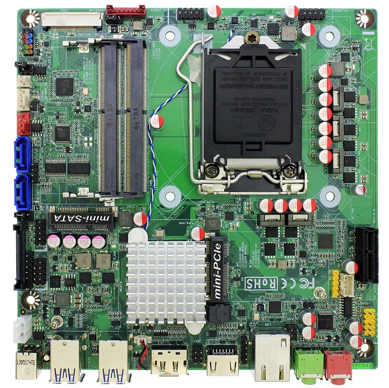 

MINI-ITX motherboard, support LGA1151 Socket Core i3/i5/i7 & Pentium CPU, 2*RS232, 1*GLAN, 4*USB3.0, 4*USB2.0, 2*HDMI