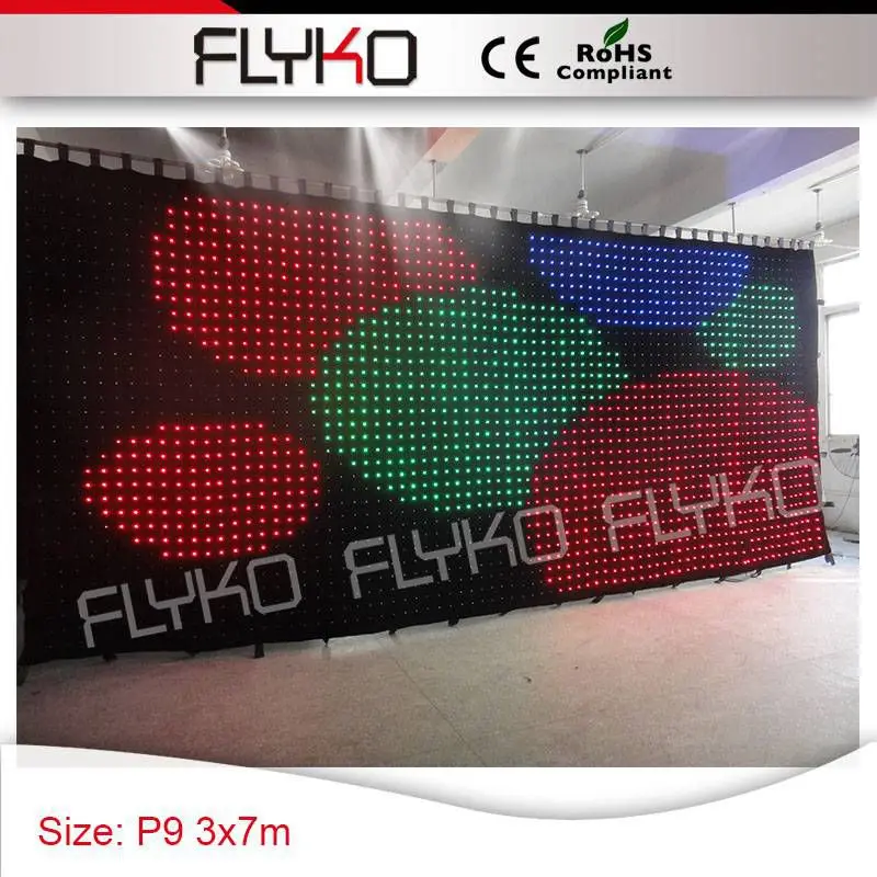 

Customized Digital Photography 3x7m P9 free shipping led video display backdrop