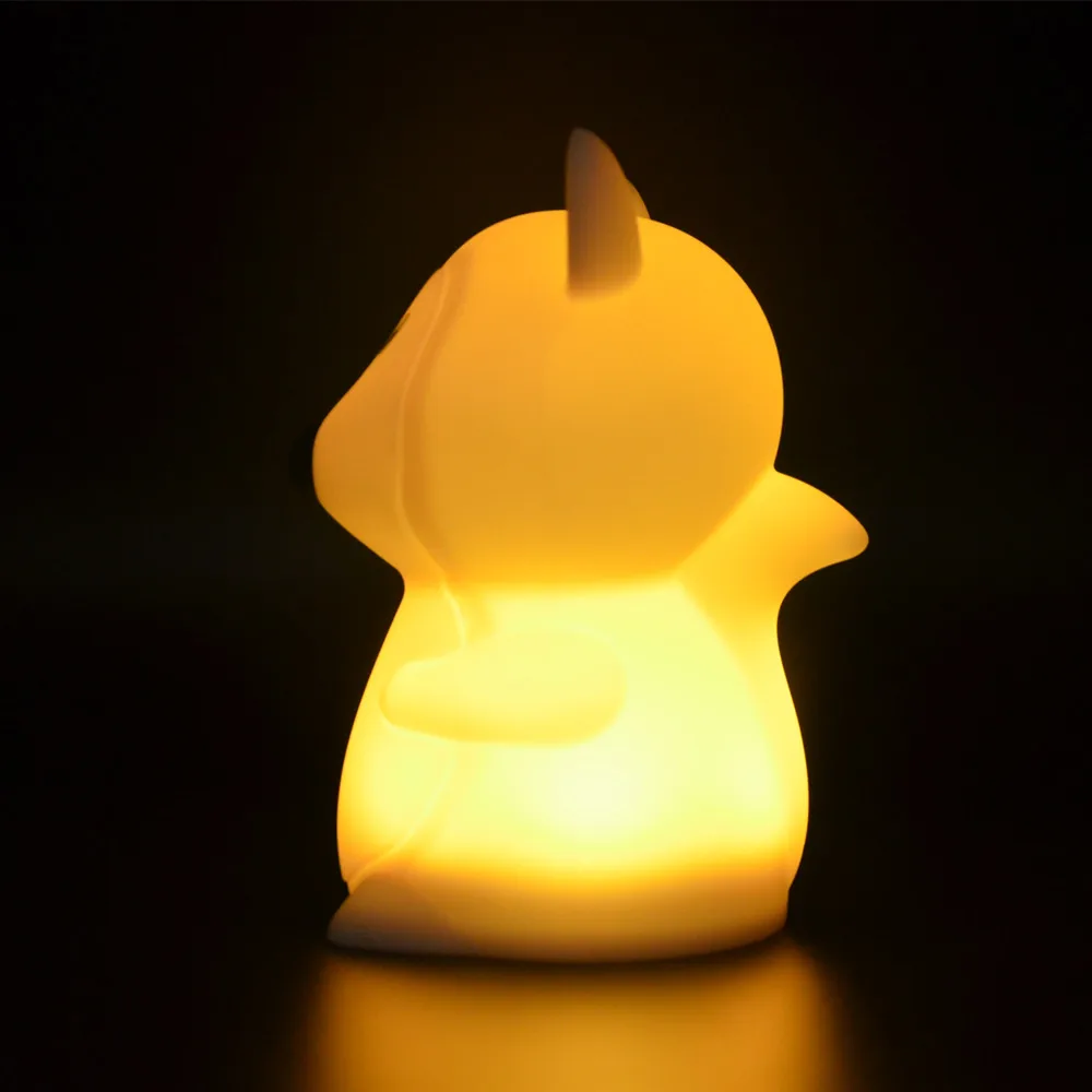 SuperNight Cute Cartoon Fox LED Night Light Touch Sensor 9 Colors Silicone Kids Children Baby Bedroom Bedside Table Lamp Gift (13)