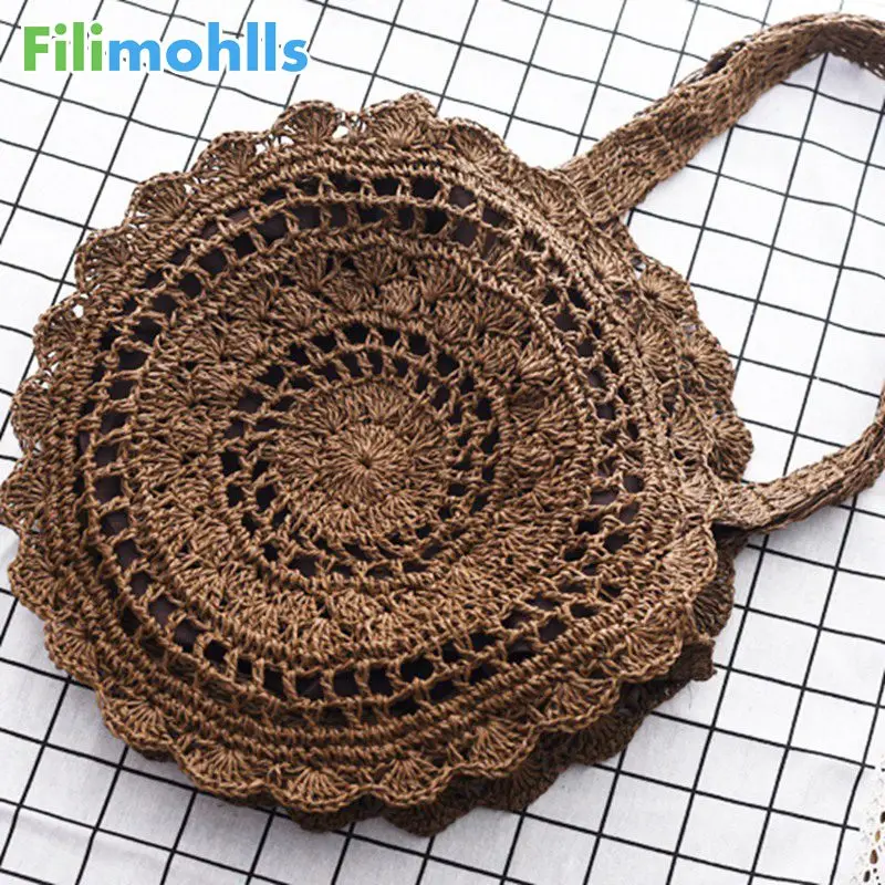 الصيف خمر الروطان ShouldeBag اليدوية Kintted السفر أكياس 2019 البوهيمي حقائب قش للنساء كبيرة دائرة الشاطئ حقائب S1448 الصيف خمر الروطان ShouldeBag اليدوية Kintted السفر أكياس 2019 البوهيمي حقائب قش للنساء كبيرة دائرة الشاطئ حقائب S1448